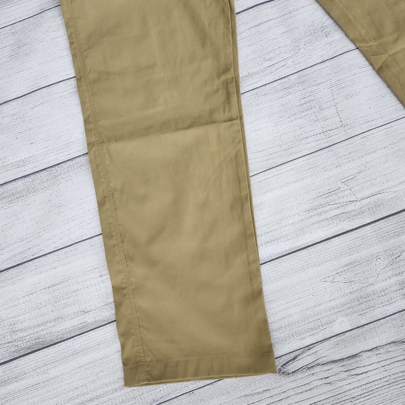 Men's Tan Cargo Pants Tapered Fit And Elastic Waitband - Picture 7 of 15